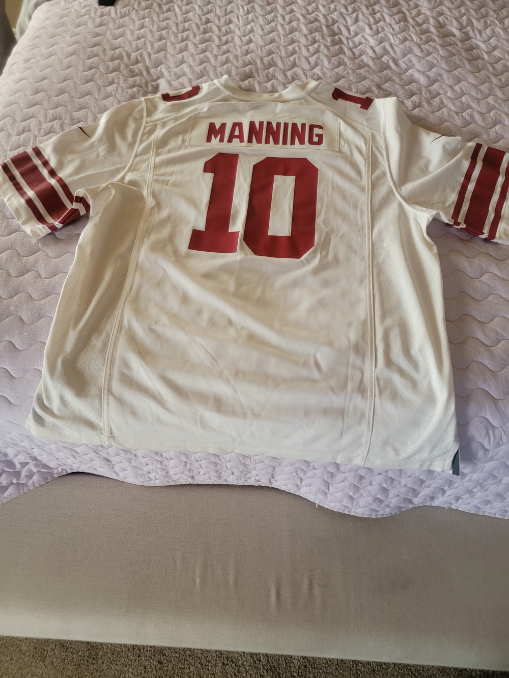 NFL White and Red Manning #10 Football Jersey